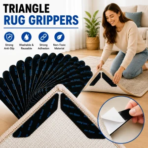 8 X RUG CARPET MAT GRIPPERS RUGGIES NON SLIP SKID REUSABLE WASHABLE GRIPS