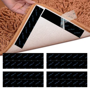 LEWBDF 8PCS Rug Grippers, Anti Slip Grippers for 8PCS, Black Rectangle