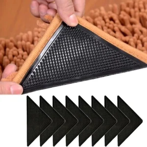 8x Rug Grippers Reusable Washable Non Slip Carpet Mat Holders for Wood & Tiles