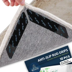 Rug Gripper 10 Pcs Washable & Reusable Rug Grippers for Laminate Hardwood Floor